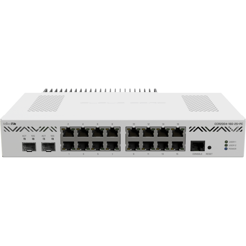 MikroTik Cloud Core 16 Port Gigabit 2SFP+ Passive Cooling Router ...